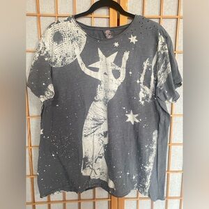 Magnolia Pearl Space Disco Ozzy gray boyfriend Tee